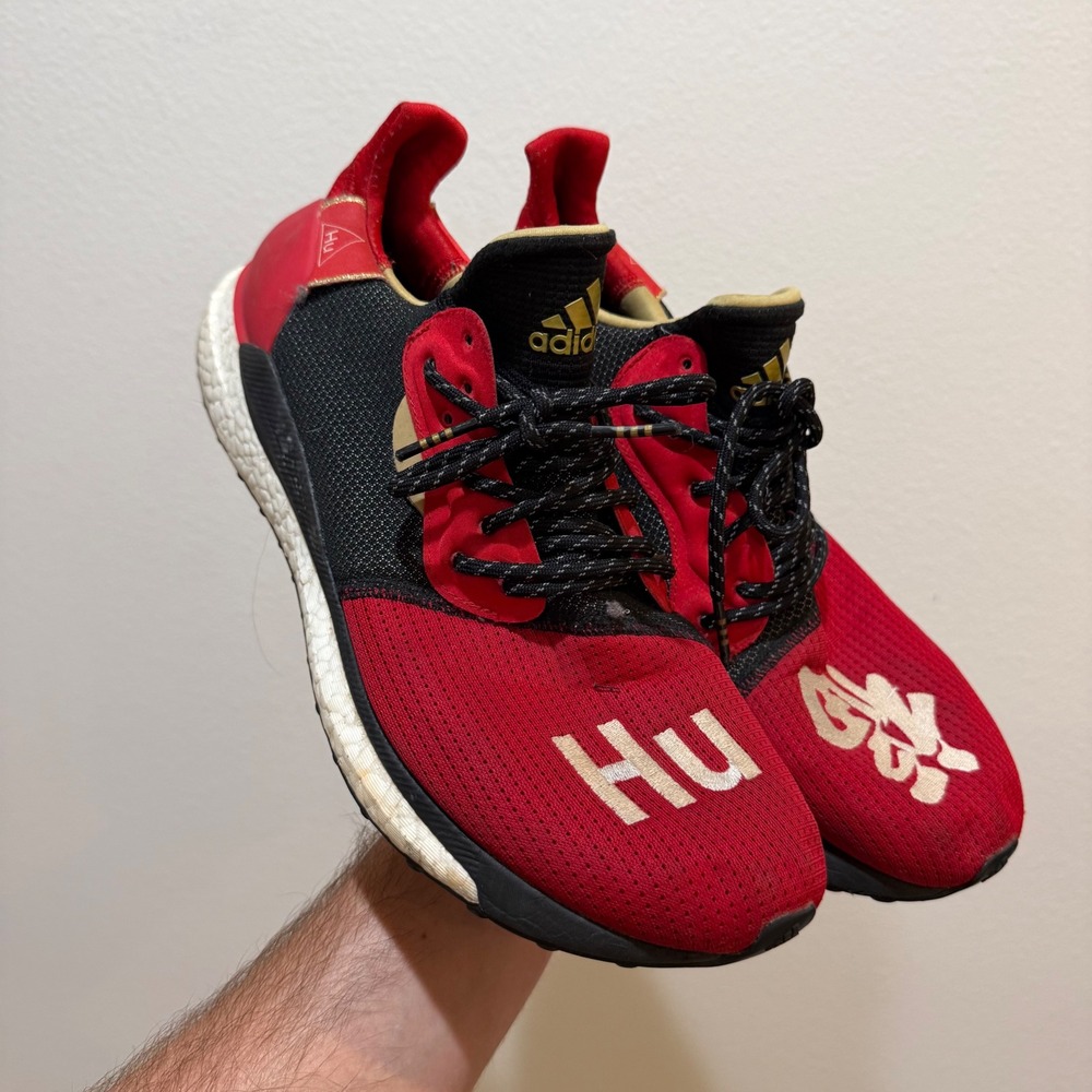 Adidas Pharrell Williams Solar Hu Chinese New Year Red Black EE8701 Mens 11.5